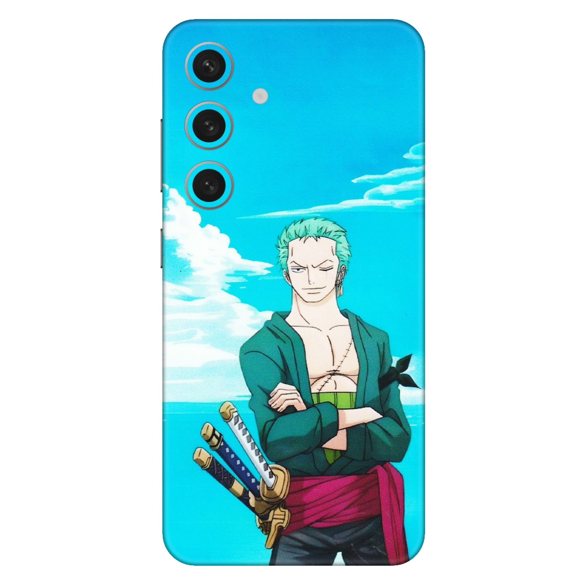 Samsung A/S Series Phone Skins (All Models) - Cool Swordman Zoro Anime - Matte Finish (M-143) Samsung Galaxy S24 (5G)