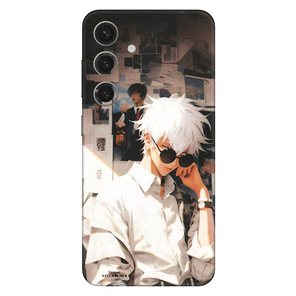 Samsung A/S Series Phone Skins (All Models) - Gojo Satoru Jujustu Kaisen Anime - Matte Finish (M-156) Samsung Galaxy S24 (5G)