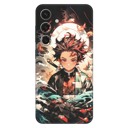 Samsung A/S Series Phone Skins (All Models) - Tanjiro Demon Slayer Anime - Matte Finish (M-158) Samsung Galaxy S24 (5G)