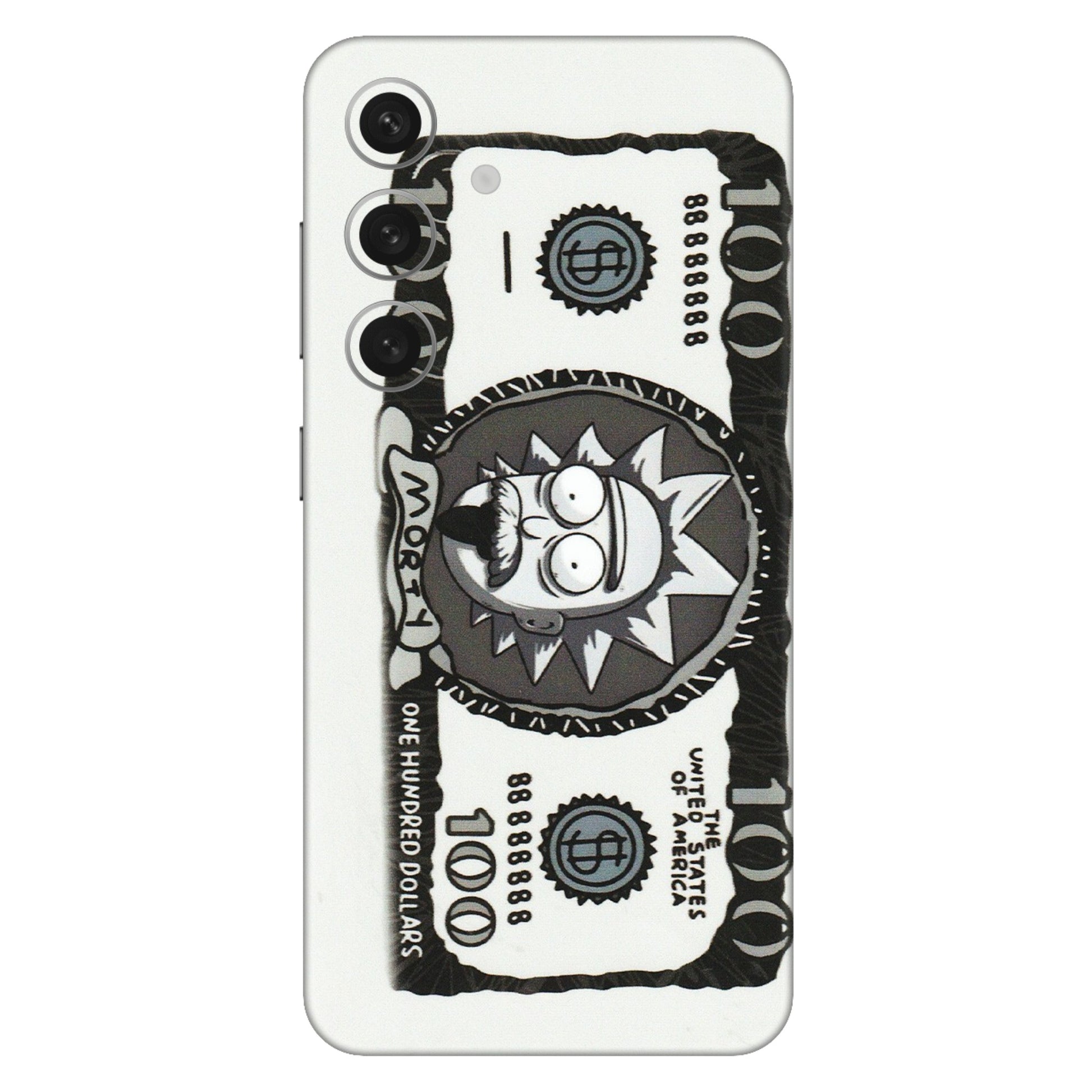 Samsung A/S Series Phone Skins (All Models) - Rick And Morty Hundred Dollar Anime - Matte Finish (M-161) Samsung Galaxy S24 (5G)