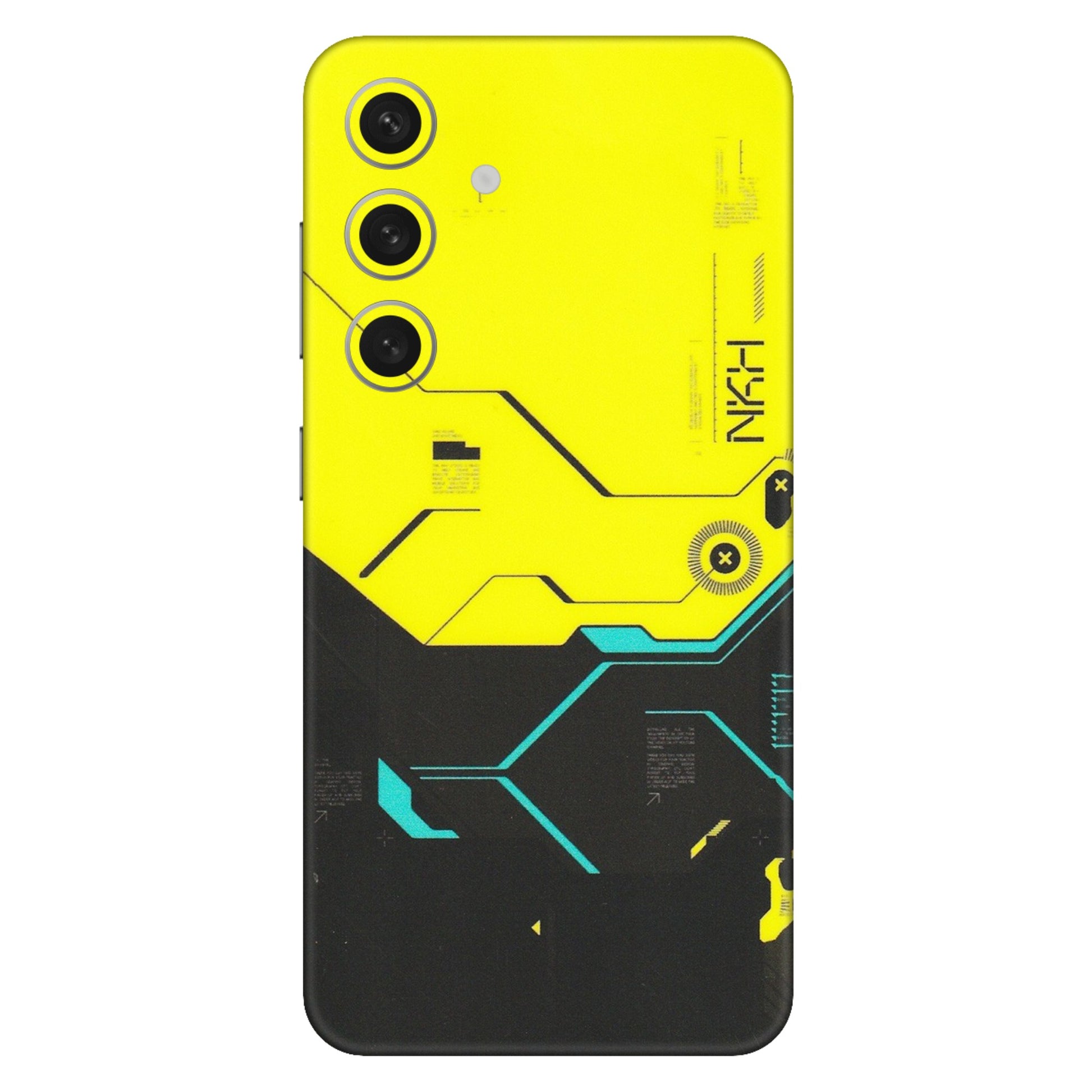 Samsung A/S Series Phone Skins (All Models) - Black Yellow Technica - Matte Finish (M-53) Samsung Galaxy S24 (5G)