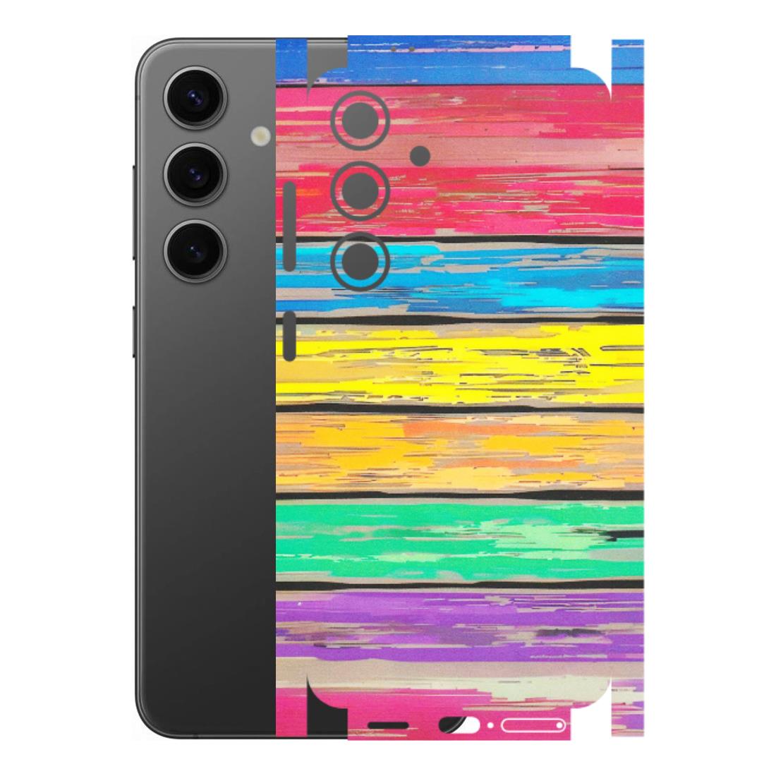 Samsung A/S Series Phone Skins (All Models) - Multi Colour Wooden Wall - Matte Finish (M-96) Samsung Galaxy S24 (5G)