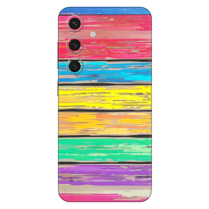 Samsung A/S Series Phone Skins (All Models) - Multi Colour Wooden Wall - Matte Finish (M-96) Samsung Galaxy S24 (5G)