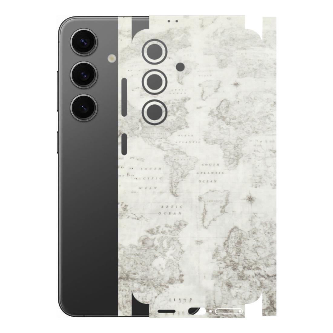 Samsung A/S Series Phone Skins (All Models) - World Travel Map - Transparent Finish (T-04) Samsung Galaxy S24 (5G)