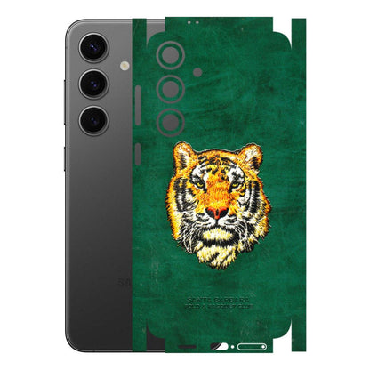 Samsung A/S Series Phone Skins (All Models) - Leather Feel Tiger - 3D Embossed Finish (L-111) Samsung Galaxy S24 Plus