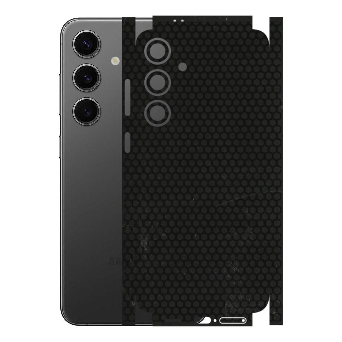 Samsung A/S Series Phone Skins (All Models) - Black honeycomb - 3D Embossed Finish (L-114) Samsung Galaxy S24 Plus