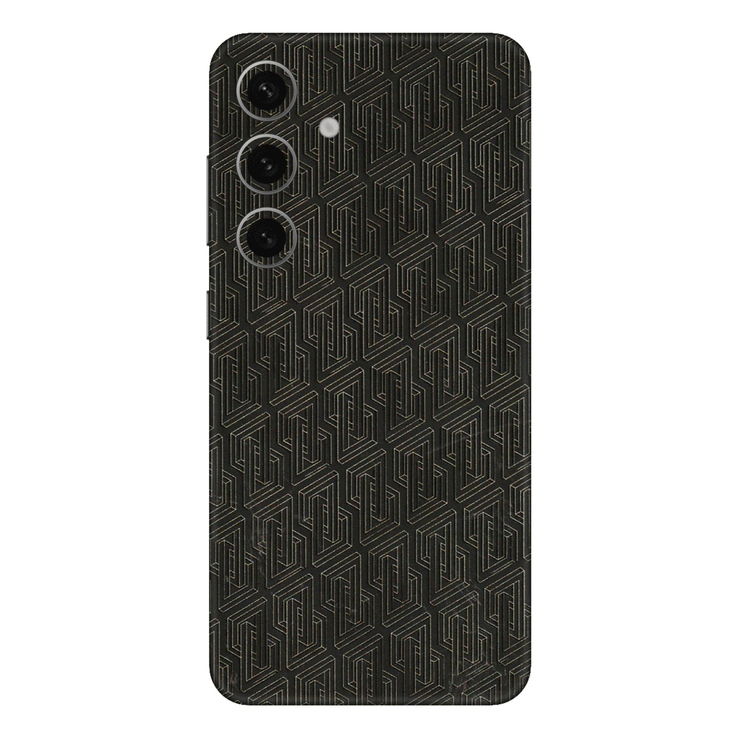 Samsung A/S Series Phone Skins (All Models) - Black Abstract Pattern - 3D Embossed Finish (L-117) Samsung Galaxy S24 Plus