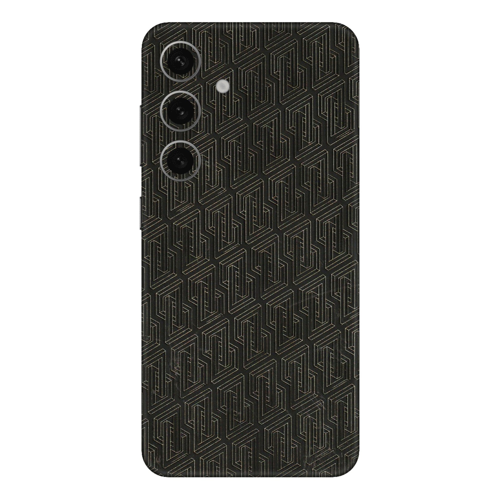 Samsung A/S Series Phone Skins (All Models) - Black Abstract Pattern - 3D Embossed Finish (L-117) Samsung Galaxy S24 Plus