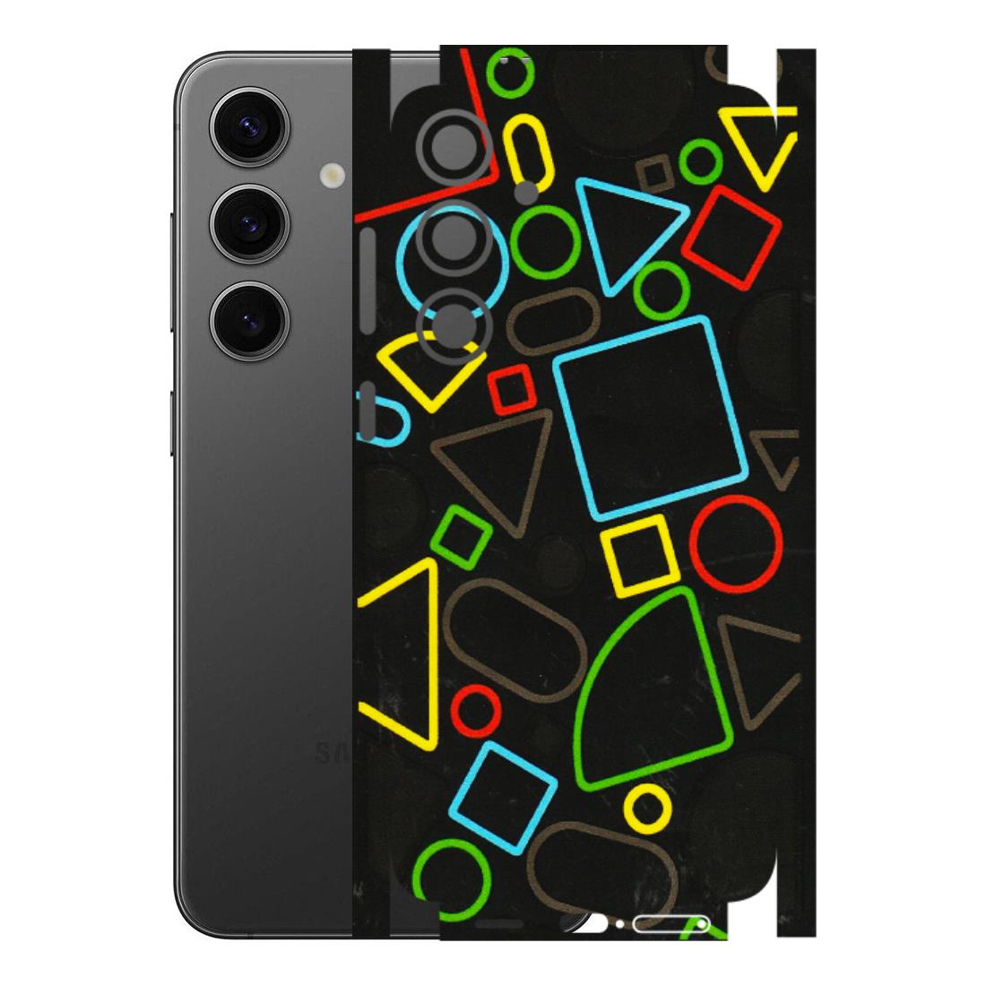 Samsung A/S Series Phone Skins (All Models) - Black Shapes - 3D Embossed Finish (L-131) Samsung Galaxy S24 Plus