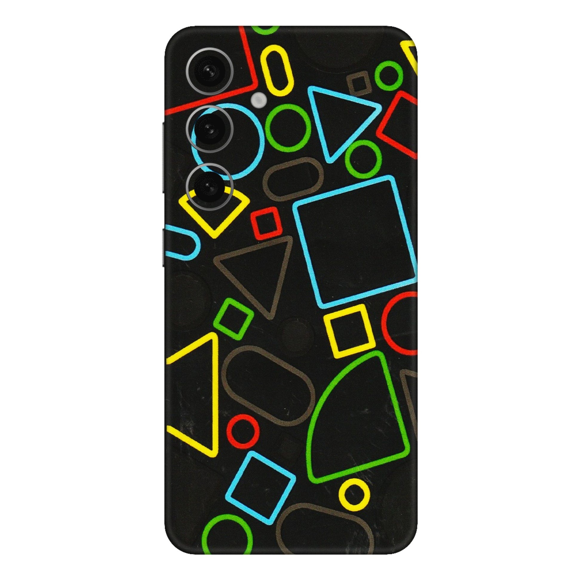 Samsung A/S Series Phone Skins (All Models) - Black Shapes - 3D Embossed Finish (L-131) Samsung Galaxy S24 Plus
