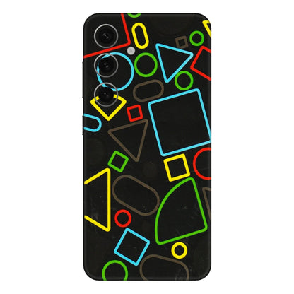Samsung A/S Series Phone Skins (All Models) - Black Shapes - 3D Embossed Finish (L-131) Samsung Galaxy S24 Plus