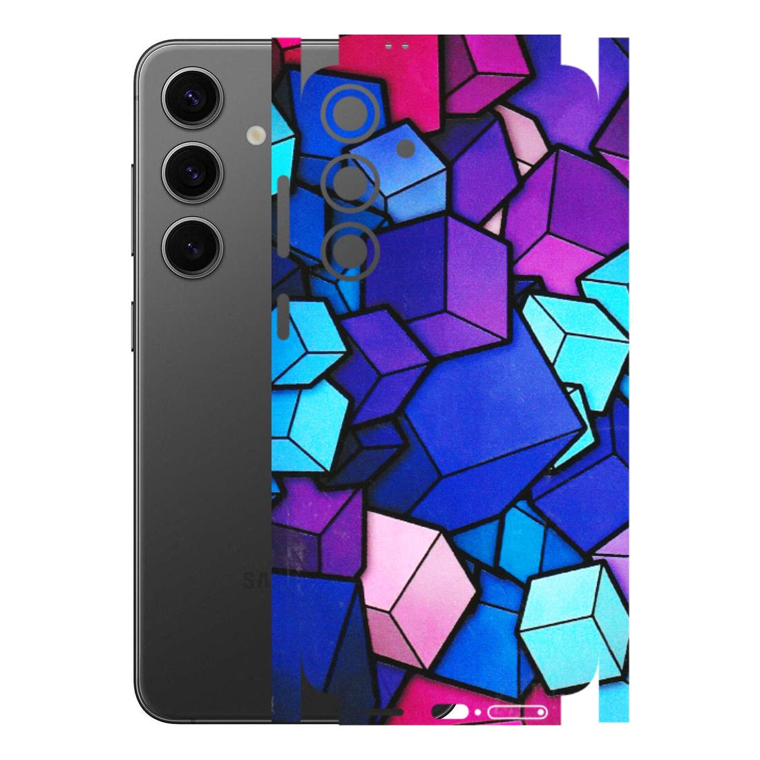 Samsung A/S Series Phone Skins (All Models) - Cube Doodle - 3D Embossed Finish (L-141) Samsung Galaxy S24 Plus