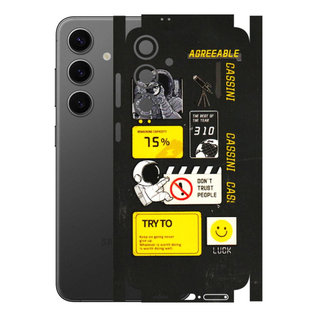 Samsung A/S Series Phone Skins (All Models) - Black Cassini - 3D Embossed Finish (L-161) Samsung Galaxy S24 Plus