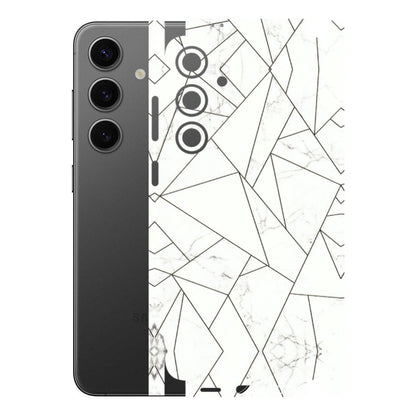 Samsung A/S Series Phone Skins (All Models) - Luxury White Marble Effect - 3D Embossed Finish (L-168) Samsung Galaxy S24 Plus