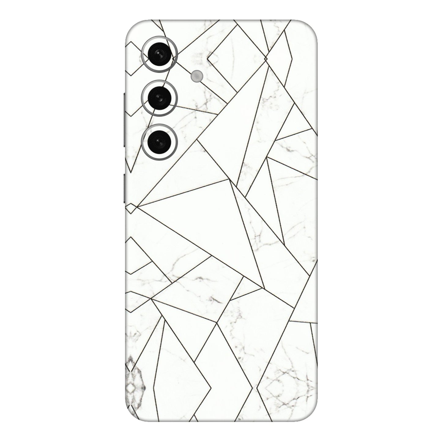 Samsung A/S Series Phone Skins (All Models) - Luxury White Marble Effect - 3D Embossed Finish (L-168) Samsung Galaxy S24 Plus