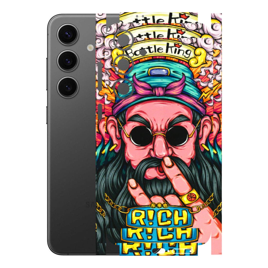 Samsung A/S Series Phone Skins (All Models) - Battle King Dude Face - 3D Embossed Finish (L-178) Samsung Galaxy S24 Plus