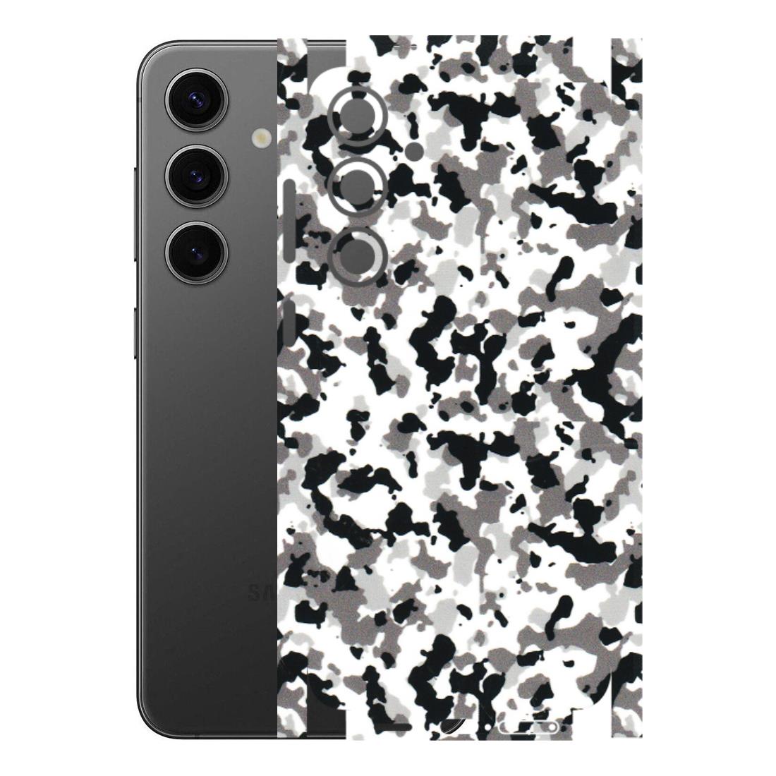 Samsung A/S Series Phone Skins (All Models) - White Black Camouflage - 3D Embossed Finish (L-18) Samsung Galaxy S24 Plus