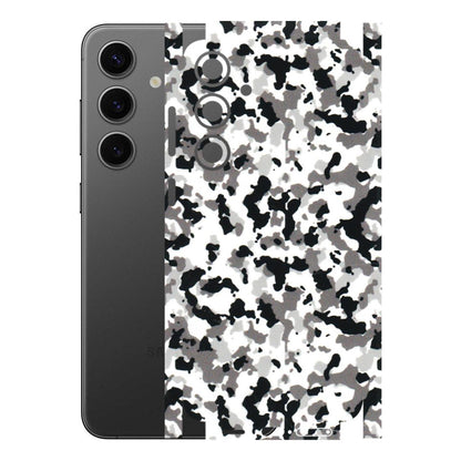 Samsung A/S Series Phone Skins (All Models) - White Black Camouflage - 3D Embossed Finish (L-18) Samsung Galaxy S24 Plus