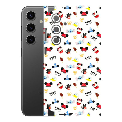 Samsung A/S Series Phone Skins (All Models) - Minnie Mouse & Donald Doodles s - 3D Embossed Finish (L-194) Samsung Galaxy S24 Plus