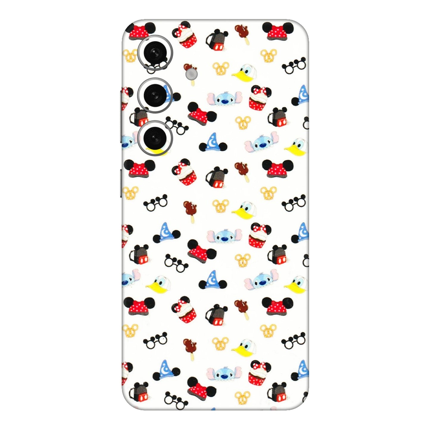 Samsung A/S Series Phone Skins (All Models) - Minnie Mouse & Donald Doodles s - 3D Embossed Finish (L-194) Samsung Galaxy S24 Plus