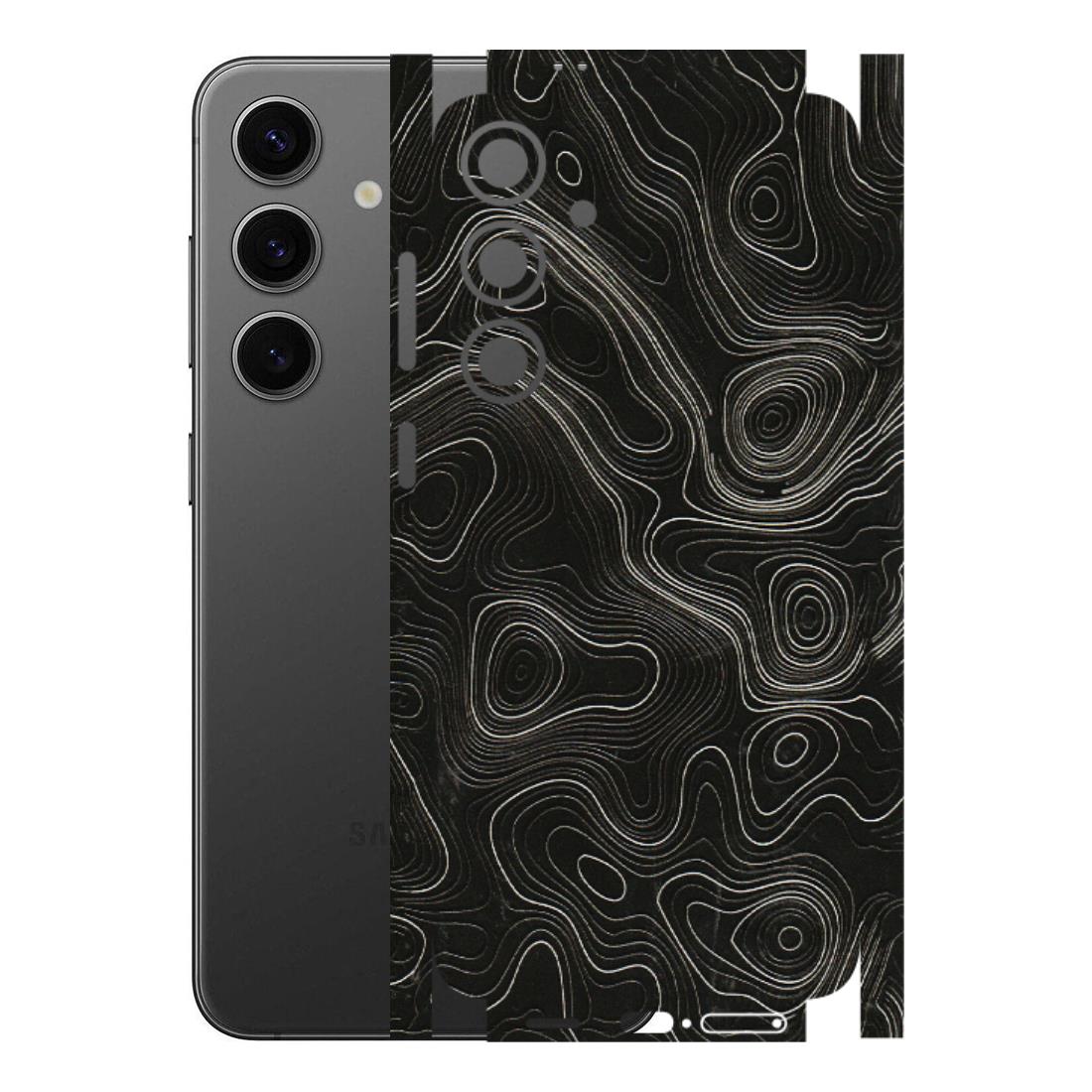 Samsung A/S Series Phone Skins (All Models) - Black Swirl - 3D Embossed Finish (L-196) Samsung Galaxy S24 Plus