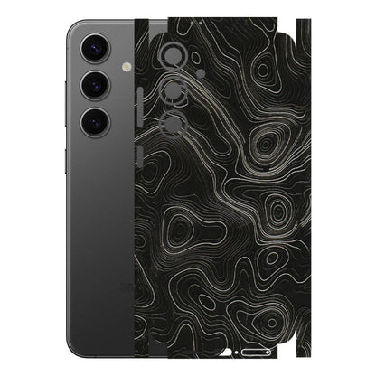 Samsung A/S Series Phone Skins (All Models) - Black Swirl - 3D Embossed Finish (L-196) Samsung Galaxy S24 Plus