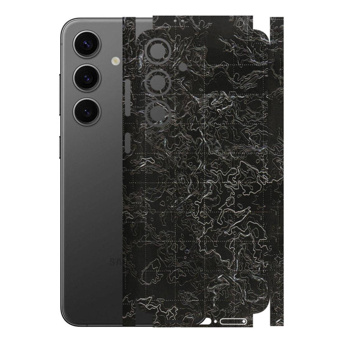 Samsung A/S Series Phone Skins (All Models) - Black map Texture - 3D Embossed Finish (L-201) Samsung Galaxy S24 Plus