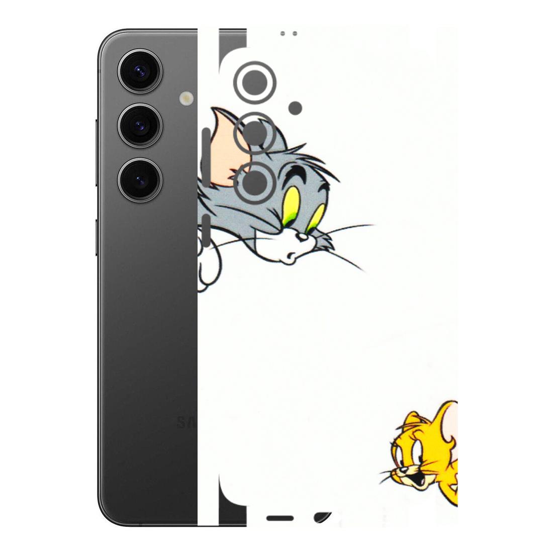 Samsung A/S Series Phone Skins (All Models) - Cute Tom And Jerry - 3D Embossed Finish (L-220) Samsung Galaxy S24 Plus