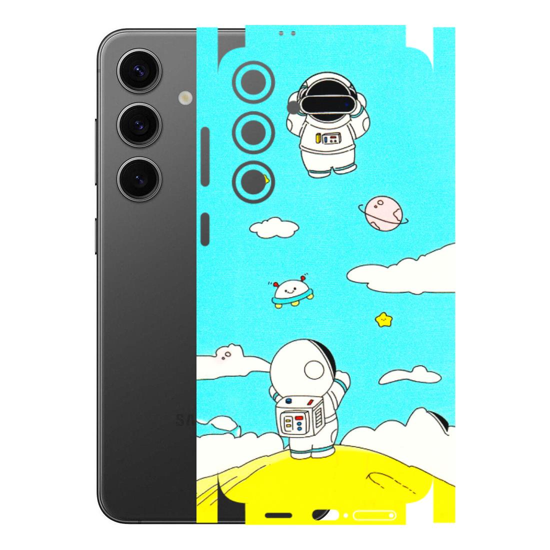 Samsung A/S Series Phone Skins (All Models) - Blue Skies Astro Float - 3D Embossed Finish (L-230) Samsung Galaxy S24 Plus