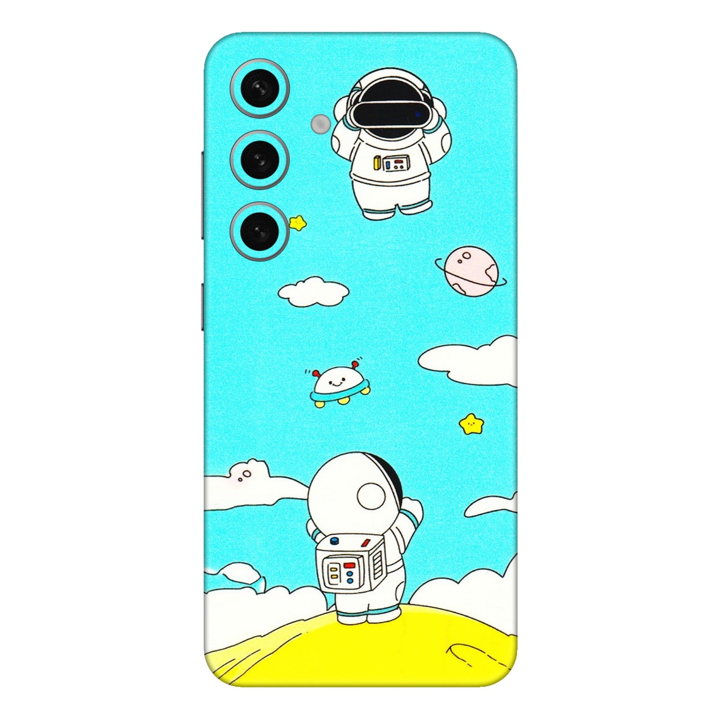 Samsung A/S Series Phone Skins (All Models) - Blue Skies Astro Float - 3D Embossed Finish (L-230) Samsung Galaxy S24 Plus