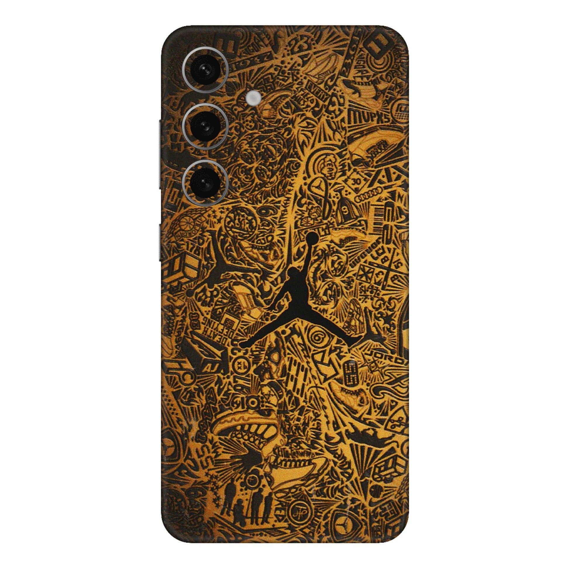 Samsung A/S Series Phone Skins (All Models) - Premium Gold Basketball Player - 3D Embossed Finish (L-236) Samsung Galaxy S24 Plus