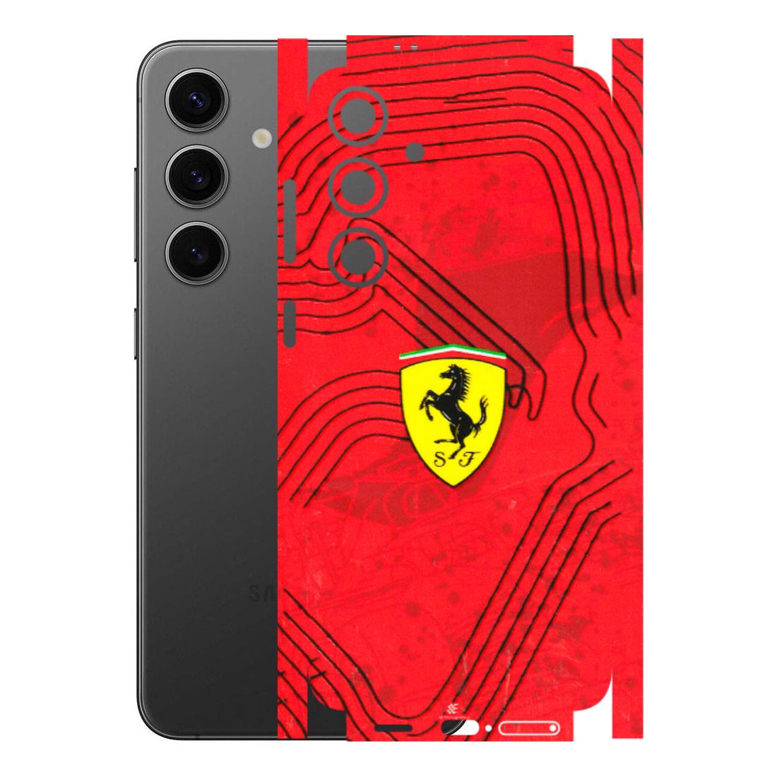 Samsung A/S Series Phone Skins (All Models) - Red Ferrari Logo Stylish - 3D Embossed Finish (L-238) Samsung Galaxy S24 Plus