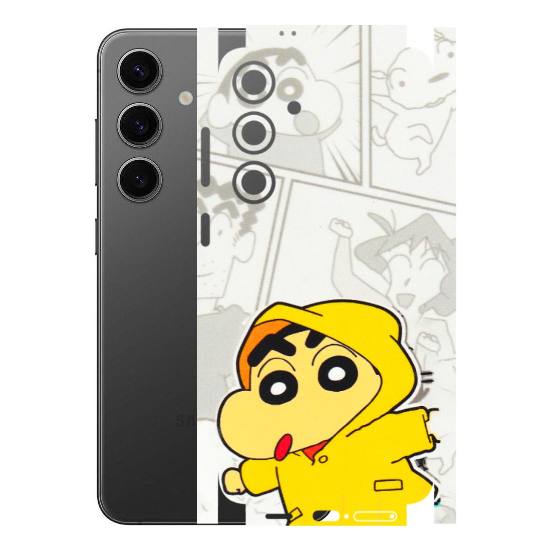Samsung A/S Series Phone Skins (All Models) - Yellow Shinchan Comic - 3D Embossed Finish (L-246) Samsung Galaxy S24 Plus