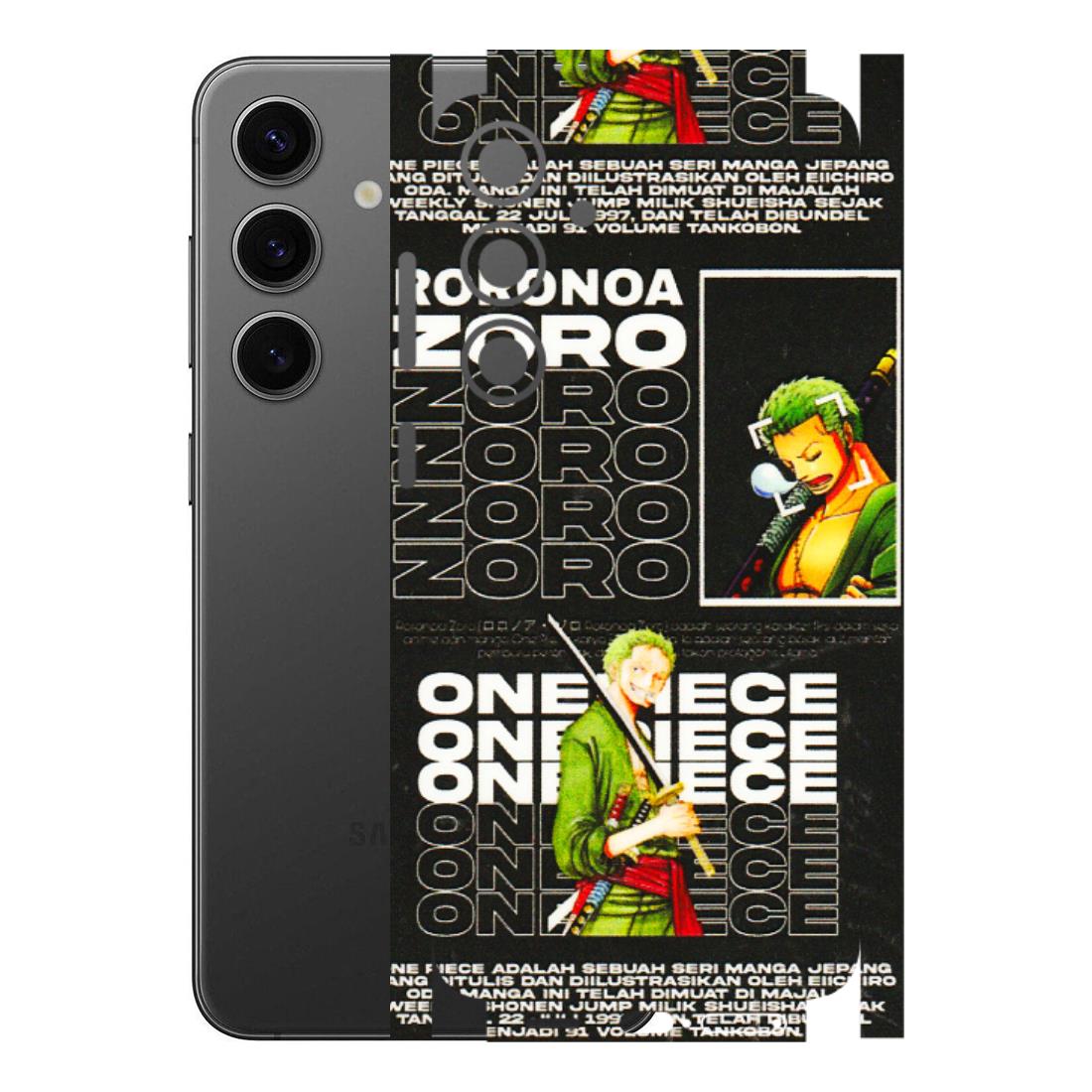 Samsung A/S Series Phone Skins (All Models) - One Piece Zoro - 3D Embossed Finish (L-250) Samsung Galaxy S24 Plus