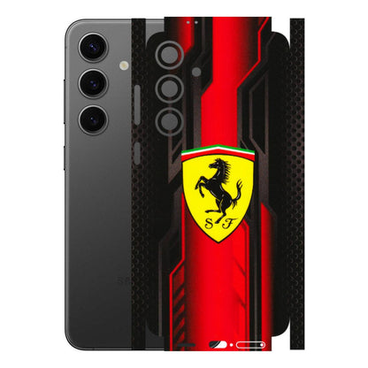 Samsung A/S Series Phone Skins (All Models) - Black Ferrari Logo - 3D Embossed Finish (L-253) Samsung Galaxy S24 Plus