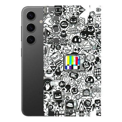 Samsung A/S Series Phone Skins (All Models) - Doodles Positive Art - 3D Embossed Finish (L-263) Samsung Galaxy S24 Plus