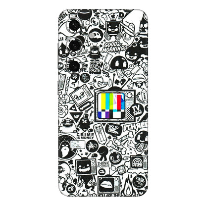 Samsung A/S Series Phone Skins (All Models) - Doodles Positive Art - 3D Embossed Finish (L-263) Samsung Galaxy S24 Plus
