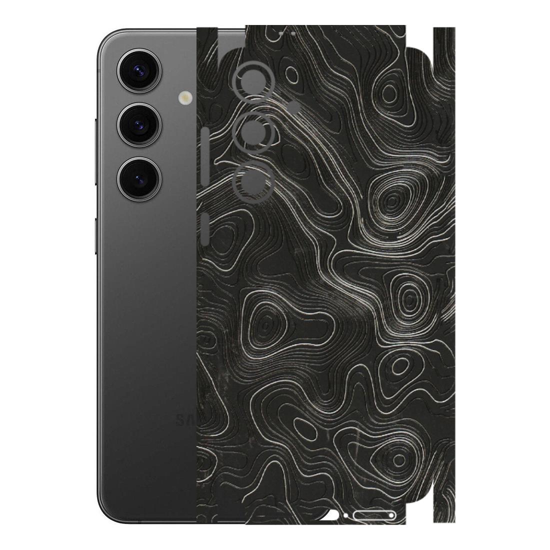 Samsung A/S Series Phone Skins (All Models) - Abstract White Line Map - 3D Embossed Finish (L-269) Samsung Galaxy S24 Plus