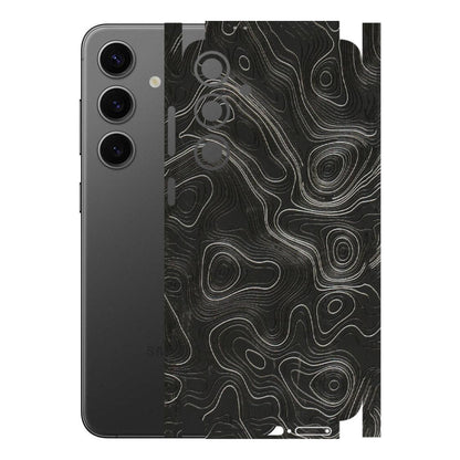 Samsung A/S Series Phone Skins (All Models) - Abstract White Line Map - 3D Embossed Finish (L-269) Samsung Galaxy S24 Plus