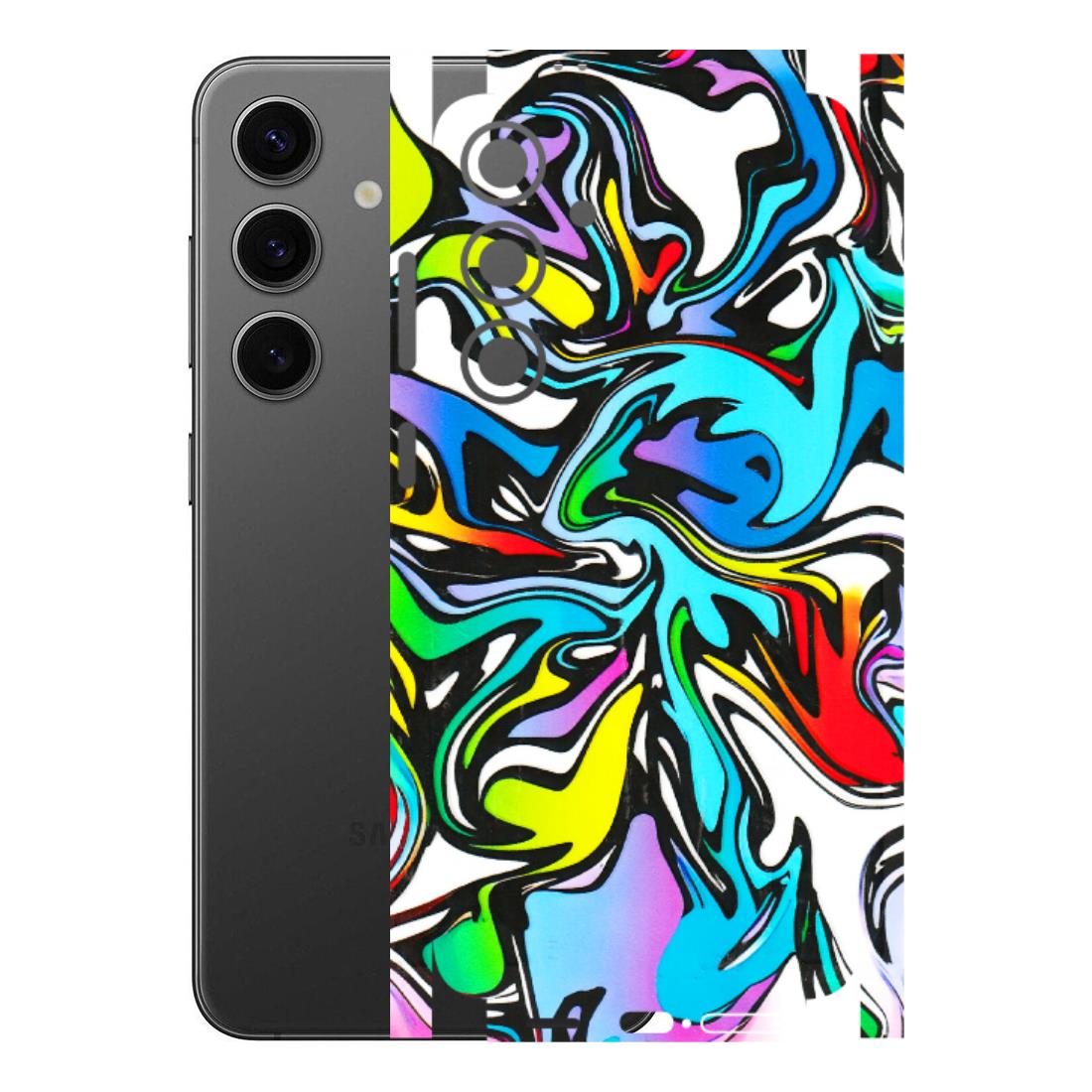 Samsung A/S Series Phone Skins (All Models) - Abstract Colour Paints - 3D Embossed Finish (L-271) Samsung Galaxy S24 Plus