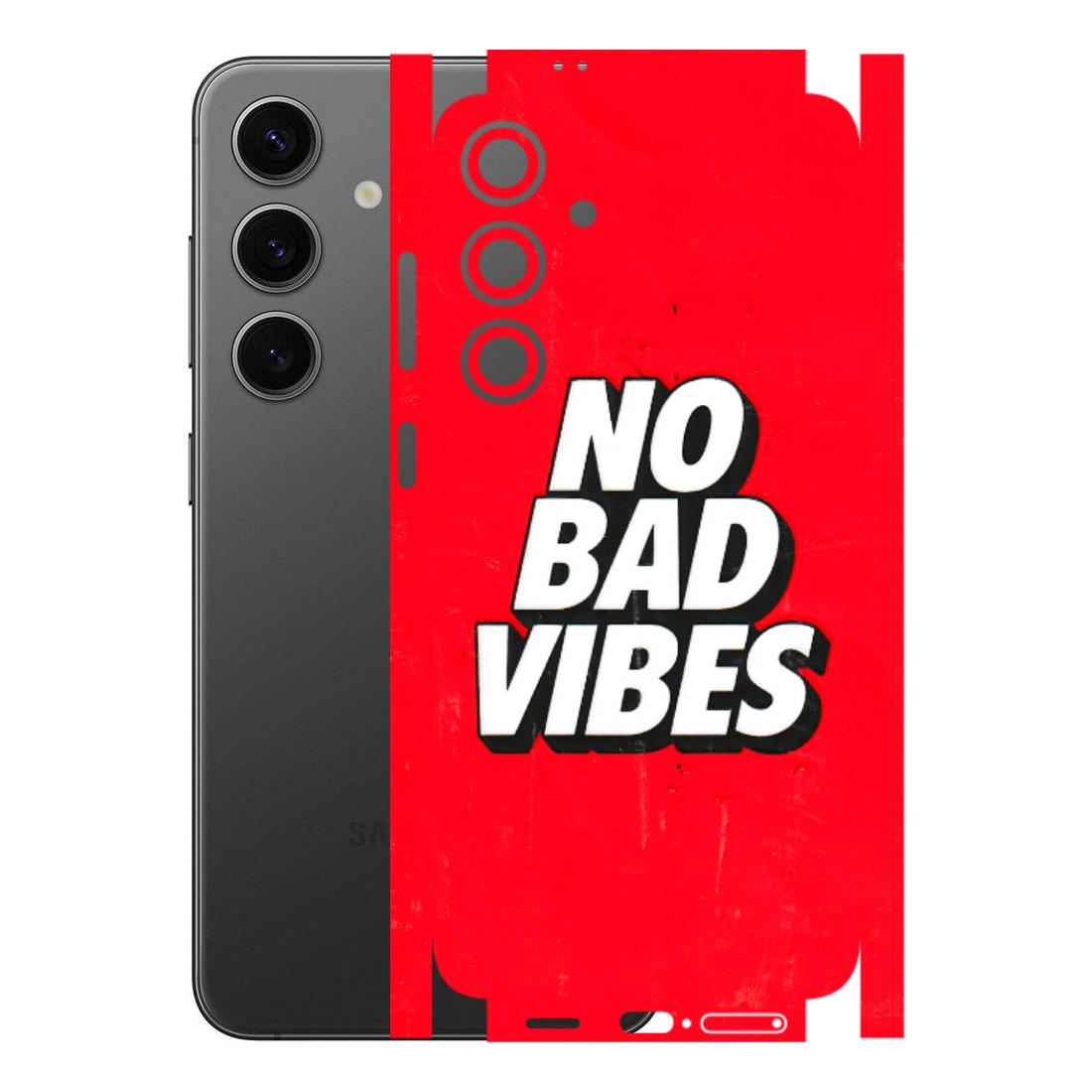 Samsung A/S Series Phone Skins (All Models) - No Bad Vibes - 3D Embossed Finish (L-280) Samsung Galaxy S24 Plus