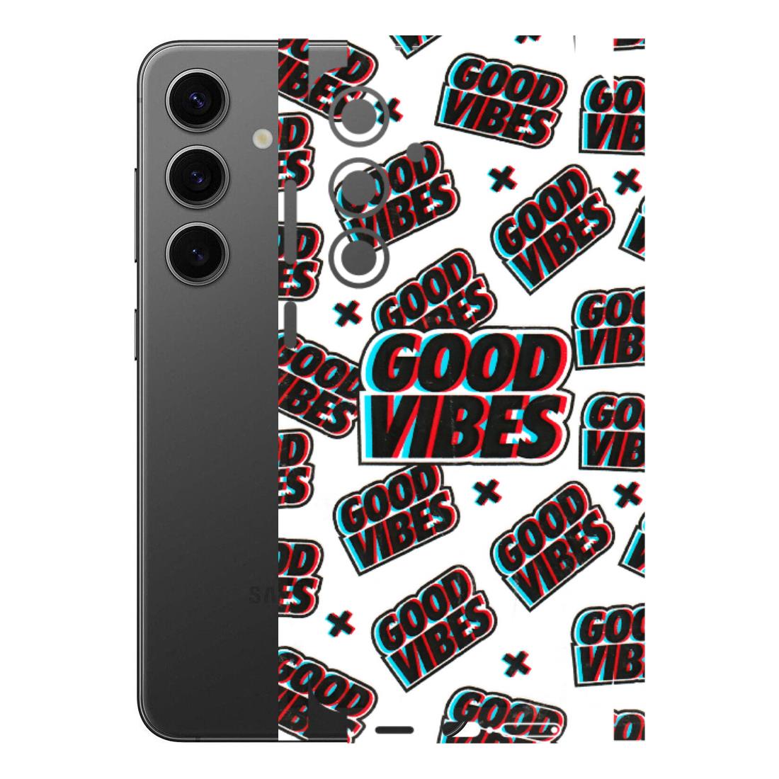 Samsung A/S Series Phone Skins (All Models) - Good Vibes - 3D Embossed Finish (L-282) Samsung Galaxy S24 Plus