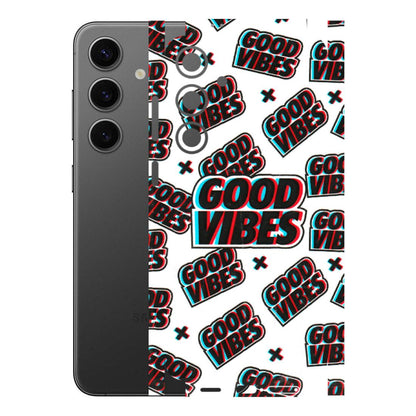 Samsung A/S Series Phone Skins (All Models) - Good Vibes - 3D Embossed Finish (L-282) Samsung Galaxy S24 Plus