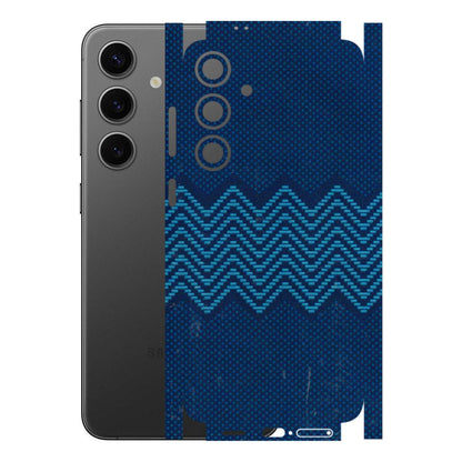 Samsung A/S Series Phone Skins (All Models) - Blue Sober Waves - 3D Embossed Finish (L-306) Samsung Galaxy S24 Plus
