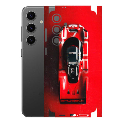 Samsung A/S Series Phone Skins (All Models) - Red Porsche Car Logo - 3D Embossed Finish (L-315) Samsung Galaxy S24 Plus