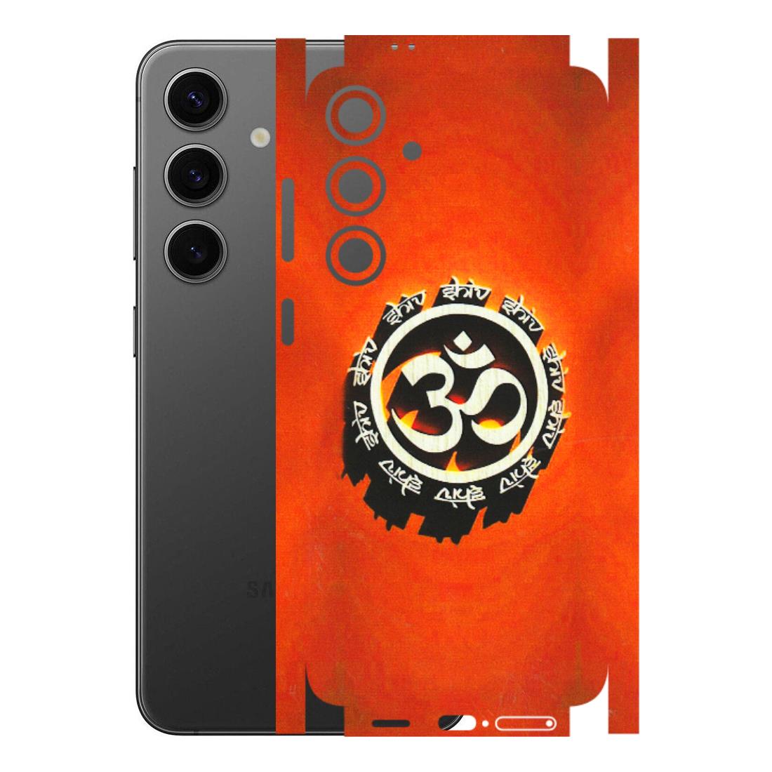 Samsung A/S Series Phone Skins (All Models) - Aum Shiv Orange - 3D Embossed Finish (L-32) Samsung Galaxy S24 Plus