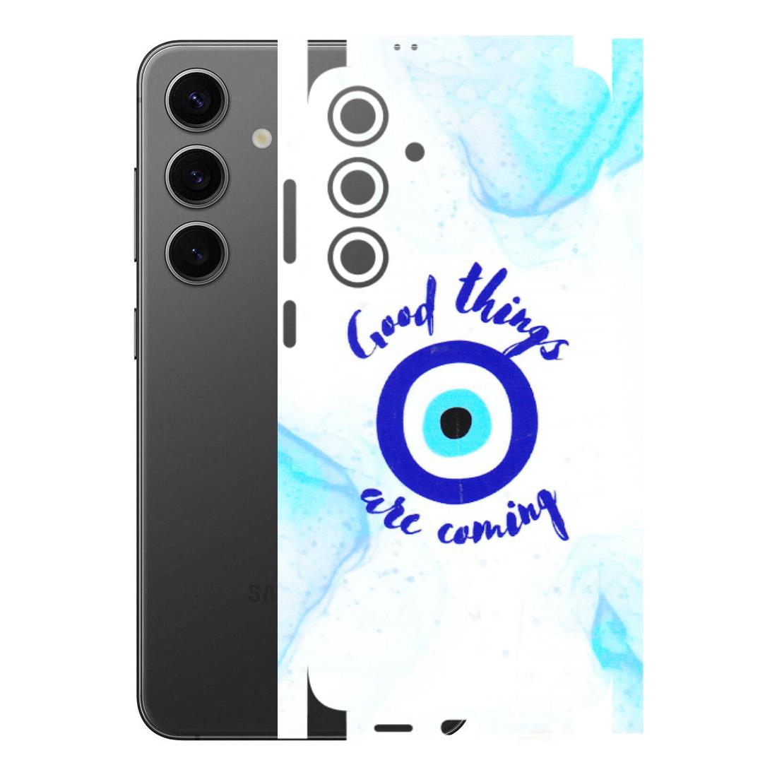 Samsung A/S Series Phone Skins (All Models) - Evil Eye Good Things Are Coming - 3D Embossed Finish (L-322) Samsung Galaxy S24 Plus