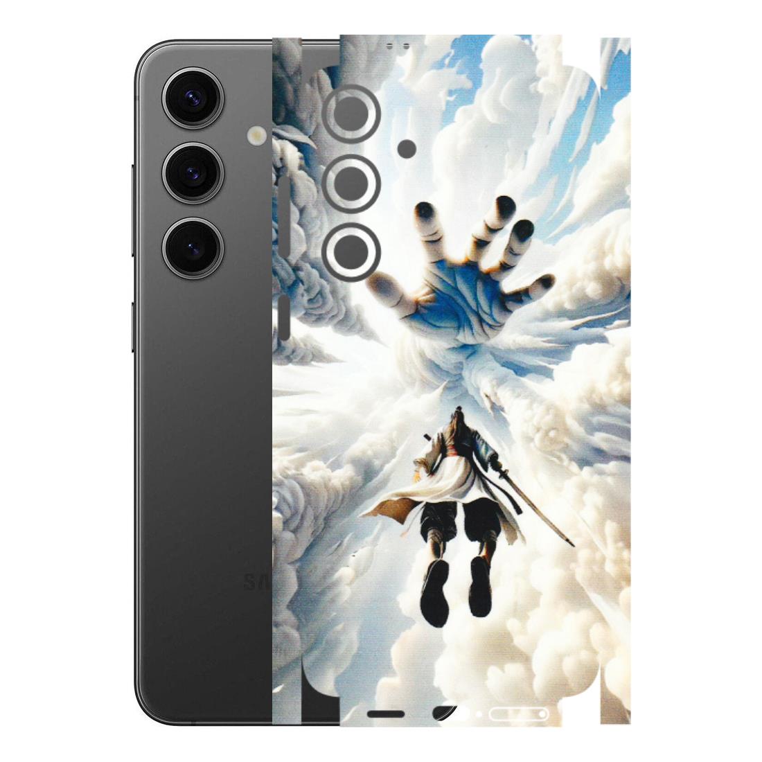 Samsung A/S Series Phone Skins (All Models) - Big Hand With Monkey King - 3D Embossed Finish (L-323) Samsung Galaxy S24 Plus