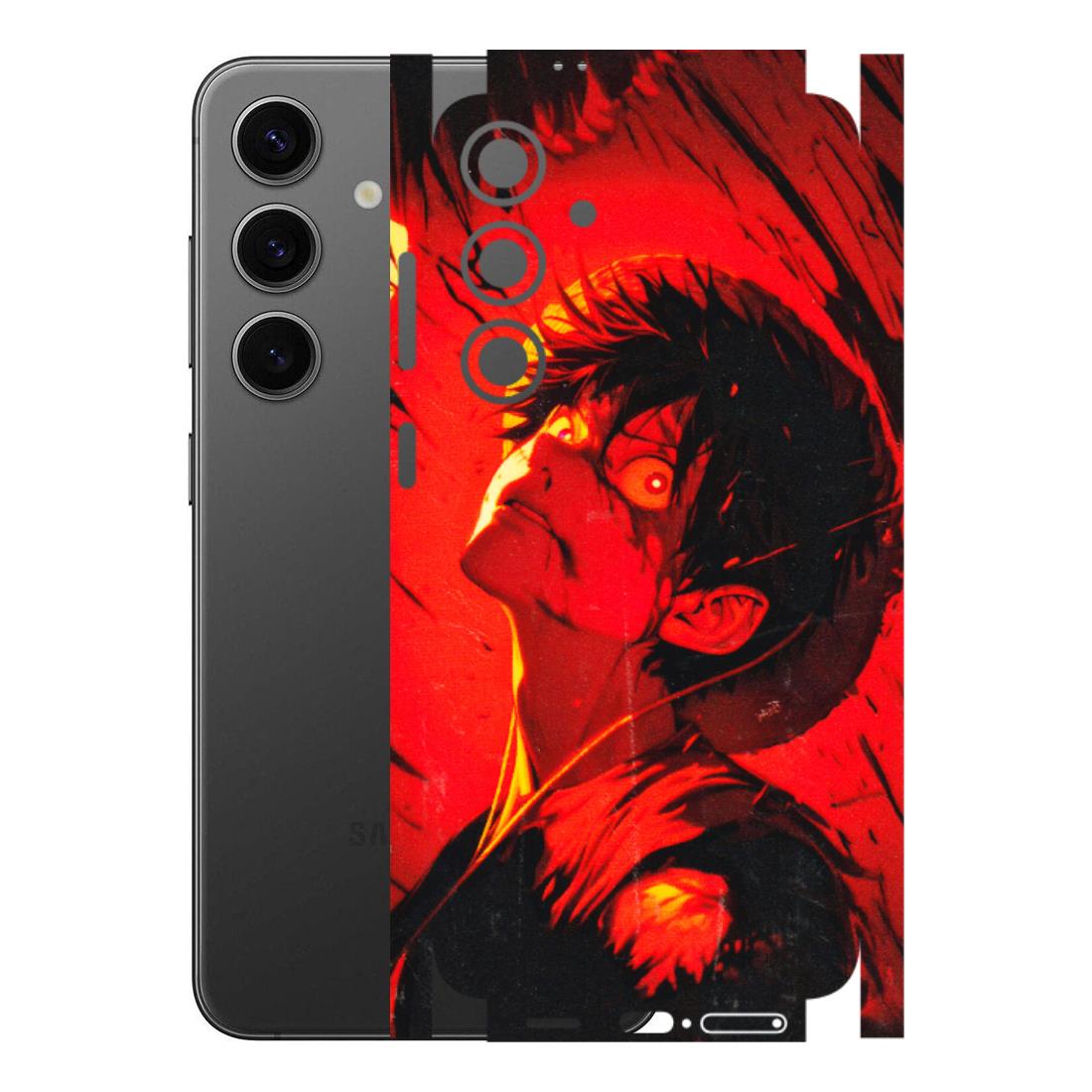 Samsung A/S Series Phone Skins (All Models) - D.Luffy Power Up One Piece Anime - 3D Embossed Finish (L-326) Samsung Galaxy S24 Plus