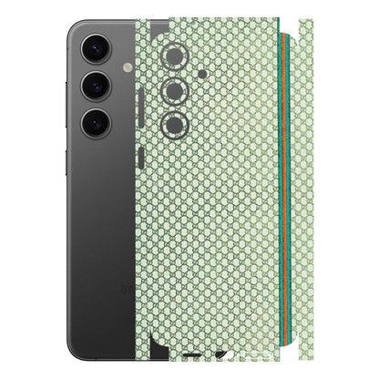 Samsung A/S Series Phone Skins (All Models) - Gucci Fabric Pattern - 3D Embossed Finish (L-73) Samsung Galaxy S24 Plus